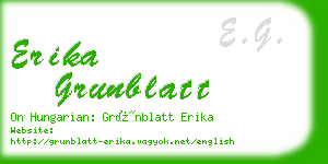 erika grunblatt business card